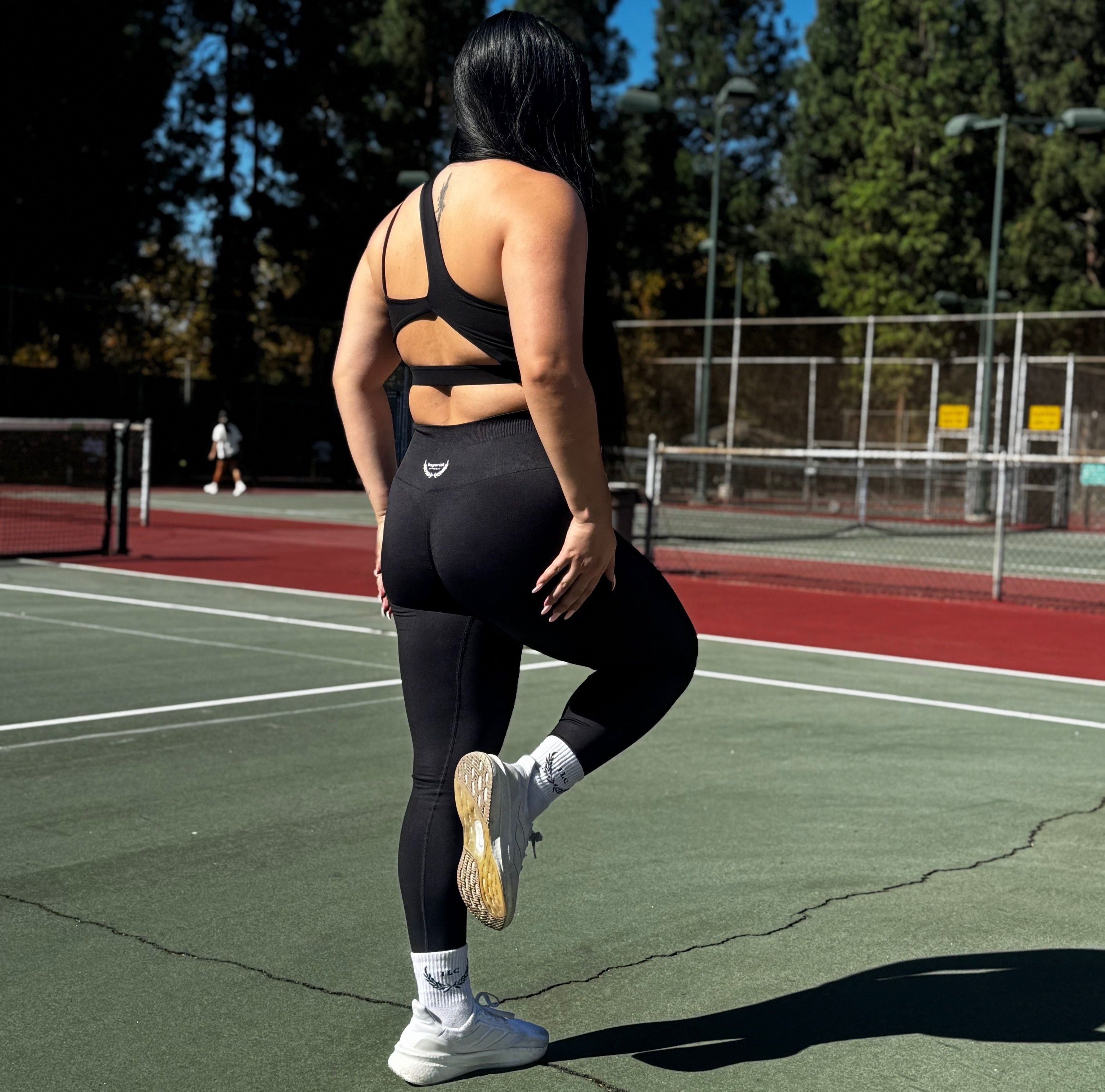 Black Silhouette Seamless Leggings